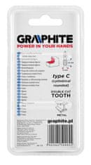 Graphite HM fréza na kov, typ C (zaoblený valcový), 12 x 25 mm, stopka 6 x 45 mm