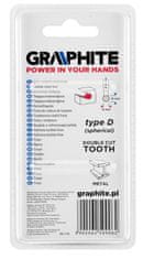 Graphite HM fréza na kov, typ D (guľatá), 12 x 10 mm, stopka 6 x 45 mm