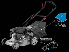 Graphite Benzínová kosačka na trávu 1,8 HP, šírka záberu 400 mm