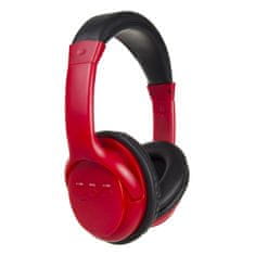 AUDIOCORE Bezdrôtové slúchadlá cez uši Bluetooth V5.1 Audiocore, 200mAh, pracovný čas 3-4h, čas nabíjania 1-2h, AC720 R červená