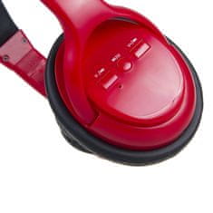 AUDIOCORE Bezdrôtové slúchadlá cez uši Bluetooth V5.1 Audiocore, 200mAh, pracovný čas 3-4h, čas nabíjania 1-2h, AC720 R červená