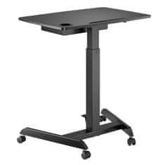 Maclean Maclean stolový stôl na notebook, výškovo nastaviteľný, so zásuvkou, čierny na prácu v stoji a v sede, maximálna výška 113 cm - 8 kg max, M