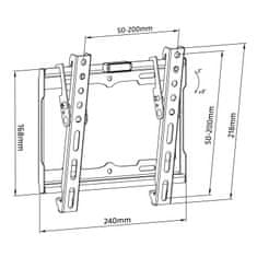 Maclean Maclean TV držiak, max VESA 200x200, 13-42", do 25kg, čierny, MC-942