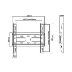 Maclean Maclean ekonomický držiak TV, max VESA 200x200, 23-42", 45kg, čierny, MC-937