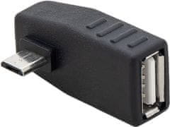 Blow 75-879# Adaptér USB zásuvka-USB zástrčka-microUSB zástrčka, uhl