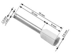 Blow 43-062# Izolovaný konektor, objímka 0,5/10, biela