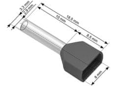 Blow 43-089# Izolovaná spojovacia objímka 2x2,5/10 sivá