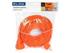 Blow 98-060# PR-160 napájací predlžovací kábel 1-zásuvka bez uzemnenia 50m oranžový 2x1,5mm