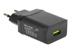 Blow 76-010# Nástenná nabíjačka USB QC3.0 zásuvka 18W čierna