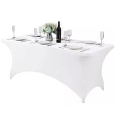 GreenBlue Elastický poťah na obrus na cateringový stôl biely Zelenomodrý, 180x75x74cm, Spandex, GB371