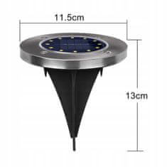 Maclean Solárne LED záhradné svietidlo Maclean IP44, 12 SMD LED, 4000K, Ni-MH 600 mAh, 0,7W, MCE318