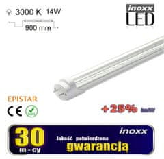 slomart LED žiarivka 90cm 14w T8 3000K G13 teplá transparentná obojstranná