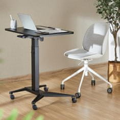 Maclean Maclean mobilný stôl na notebook, čierny, pneumatické nastavenie výšky, 80x52cm, 8kg max, 109cm výška, MC-453B