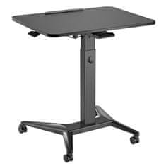 Maclean Maclean mobilný stôl na notebook, čierny, pneumatické nastavenie výšky, 80x52cm, 8kg max, 109cm výška, MC-453B