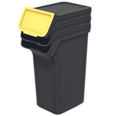 Prosperplast Odpadkové koše STACKBOX Q SET - čierne 25l. Keden