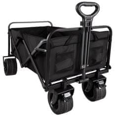 Gardlov  23084 Záhradný prepravný vozík skladací, 100 kg, 98 l, 94 x 60,5 x 70 cm, čierna