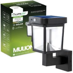 LUMILED Solárna záhradná lampa LED fasádne nástenné svietidlo MULION 4000K IP44 PIR