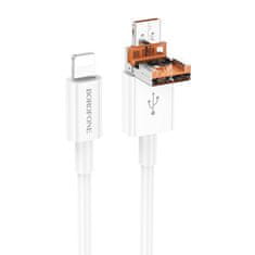 Borofone Dátový kábel BX102 Winner - USB + Type C na Lightning - PD 27W 1 meter biely