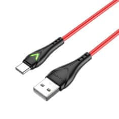 Borofone Dátový kábel BX65 Bright - USB Type-C - 2A 1 meter červený