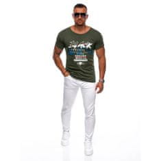 Edoti Pánske tričko S1982 khaki MDN126278 3XL