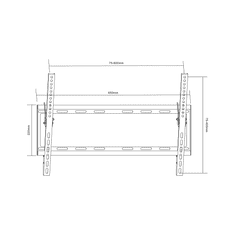 Cabletech Univerzálny nástenný držiak pre LED TV (37-70") LP34-46T vertikálne nastavenie