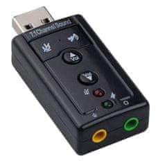 AK103B Virtuálna 7.1ch USB zvuková karta