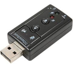 AK103B Virtuálna 7.1ch USB zvuková karta