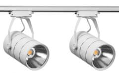 slomart Lampa do predajne LED pásový reflektor jednofázový biely kov 30w 2550 lm teplé svetlo 3000k