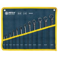 MEGA Ohýbané kľúče očko, 12 ks (6*7-30*32mm), cv