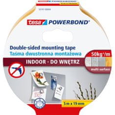 Tesa Montážna páska Powerbond, priehľadná, pre vnútorné použitie, 5 m: 19 mm
