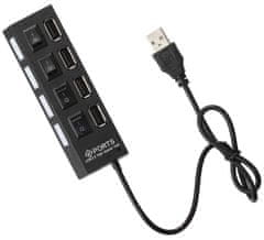 slomart AK228A Hub 4xUSB aktívny s prepínačmi