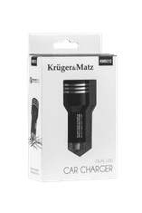 slomart Kruger & Matz 2xUSB 4800mA autonabíjačka s funkciou Quick Charge 3.0