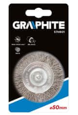 Graphite Drôtená kotúčová kefa so stopkou 50 mm, INOX