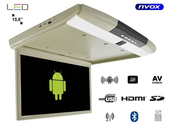 slomart LED 15-palcový závesný stropný monitor so systémom Android USB FM BT WiFi 12v