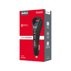 Rebel REBEL 2xUSB 5100mA 15W autonabíjačka s funkciou Quick Charge 3.0