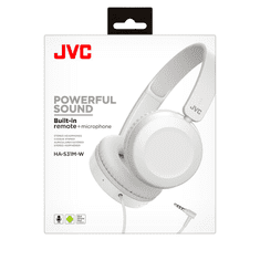 JVC JVC HAS-31 WE Drôtové slúchadlá na uši s diaľkovým ovládaním a mikrofónom, biele