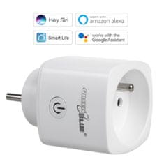 GreenBlue Diaľkovo ovládaná GreenBlue WiFi zásuvka, Android/iOS/Alexa/Google Home, spotreba energie, časovač, max 3680W, typ E, GB720 E