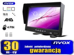 slomart 7-palcový LCD monitor do auta 4pin 12v 24v a 1 kamera