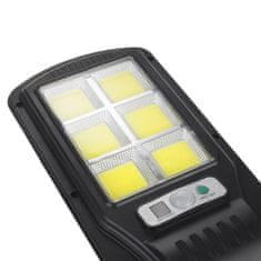 Maclean Solárna LED pouličná lampa s pohybovým senzorom a diaľkovým ovládaním Maclean IP54, 4W, 400lm, 6500K, Li-ion 1200 mAh, 3 prevádzkové režimy MCE446