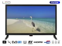 slomart nvox digitálny hdtv led 24 palcový televízor s tunerom dvbt/t2 hevc/h.265 12/24/230v