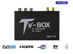 slomart Digitálny TV tuner do auta dvbt/t2 hevc/h.265 usb hdmi av