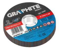 Graphite Kotúče na rezanie kovu 115 x 1,0 x 22,2 mm, 41 A60-T-BF, 10 kusov fólie