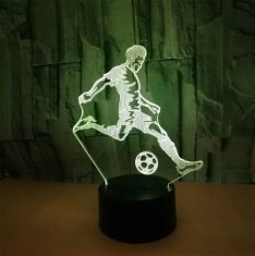 slomart ZD98K 3D LED nočná lampa na futbalistu