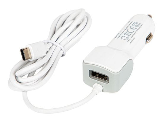 Blow 75-729# Nabíjačka do auta 5v 2.1a usb-c + usb zásuvka 12v-24v d21c