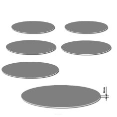 Bertoni Sada 6D okrúhlych podložiek na stôl - ESTERA
