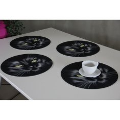 Bertoni Sada 4D podložiek na okrúhly stôl - NERO