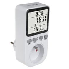GreenBlue GreenBlue elektromer, wattmeter, typ E, 220-240V AC, 50Hz, max. záťaž 16A, IP20, vstavaná batéria, GB364 E