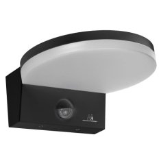Maclean LED lampa s pohybovým senzorom, PIR pohybovým senzorom, čierna, 15W, IP65, 1560lm, neutrálna biela farba (4000K) MCE344 B
