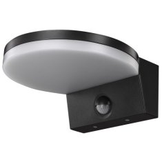 Maclean LED lampa s pohybovým senzorom, PIR pohybovým senzorom, čierna, 15W, IP65, 1560lm, neutrálna biela farba (4000K) MCE344 B
