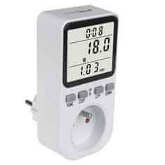 GreenBlue elektromer, wattmeter, typ E, 220-240V AC, 50Hz, max. záťaž 16A, IP20, vstavaná batéria, GB364 E